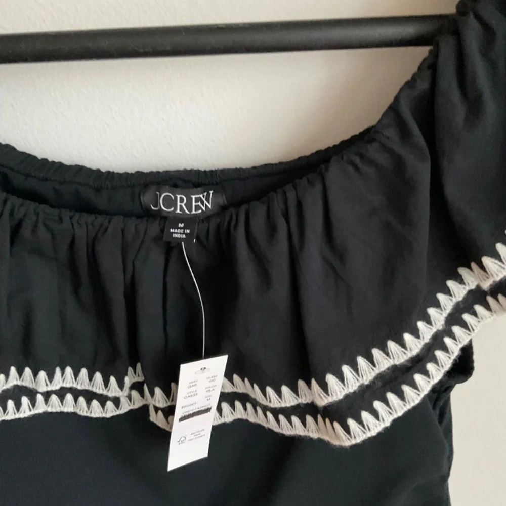 J. Crew Black Off The Shoulder Ruffle Top - Various Size